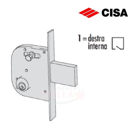 SERRATURA A INFILARE PER PORTE FERRO CILINDRO FISSO E/50 42030 