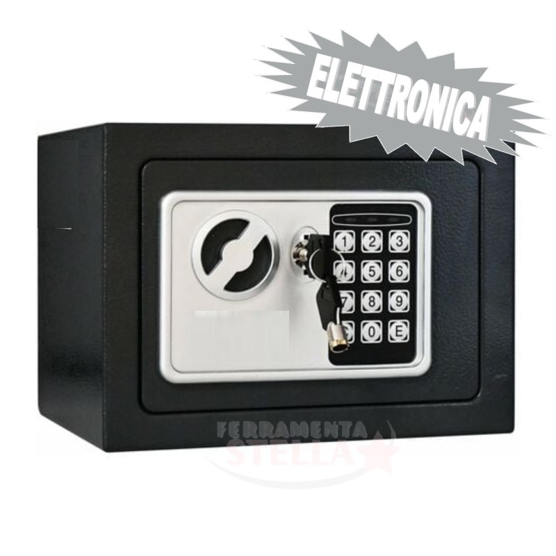 CASSAFORTE PER ARMADIO SECURITY CHIAVE - ELETTRONICA - mm. 360x195x230 h PER B&B HOTEL ALBERGHI e PRIVATI DA ESTERNO