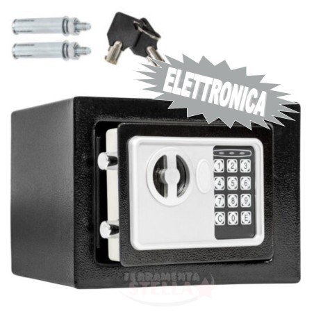 CASSAFORTE PER ARMADIO SECURITY CHIAVE - ELETTRONICA - mm. 360x195x230 h PER B&B HOTEL ALBERGHI e PRIVATI DA ESTERNO