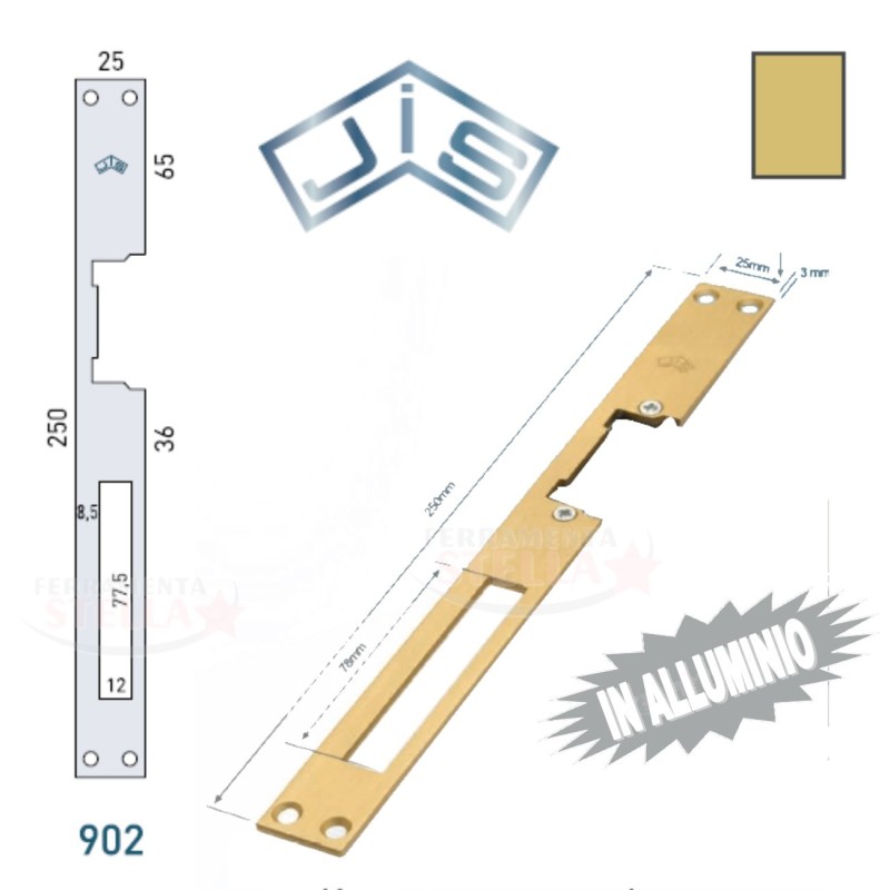 INCONTRO CONTROPIASTRA CONTRO PIASTRA RISCONTRO ELETTRICO x SERRATURE PORTE JIS