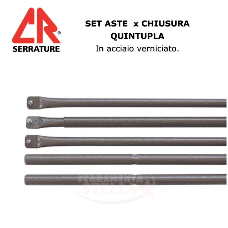 SET DI ASTE ASTA VERTICALI E ORIZZONTALI X SERRATURA SERRATURE QUINTUPLA SOVRAPPOSTA x PORTA