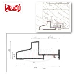 GOCCIOLATOIO SOGLIA SOTTOPORTA INFISSI - IN ALLUMINIO BROZO - ART 146 - PREZZO A TAGLIO AL METRO