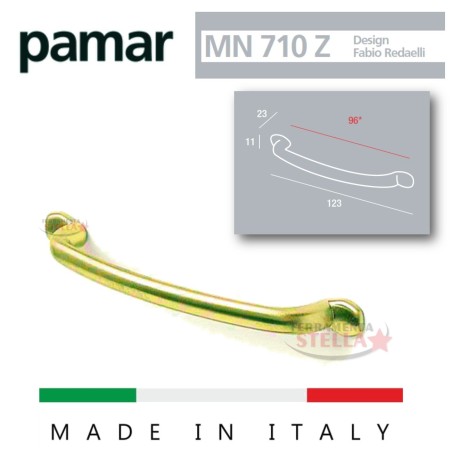 MANIGLIA MANIGLIETTA ORO MANIGLIE MOBILE ANTA ANTE CASSETTO CASSETTI 96MM ITALIA
