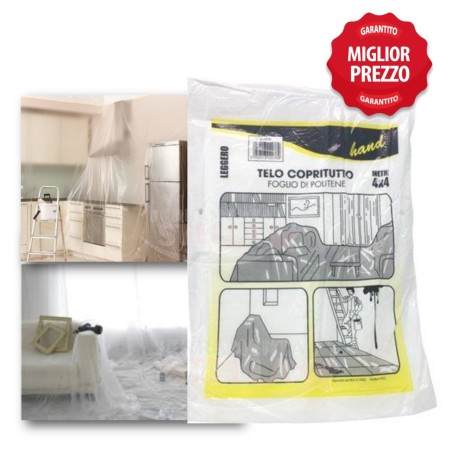 TELI TELO COPRITUTTO PROTETTIVO PITTURA POLVERE MULTIUSO PAVIMENTO MOBILI AUTO PESANTE
