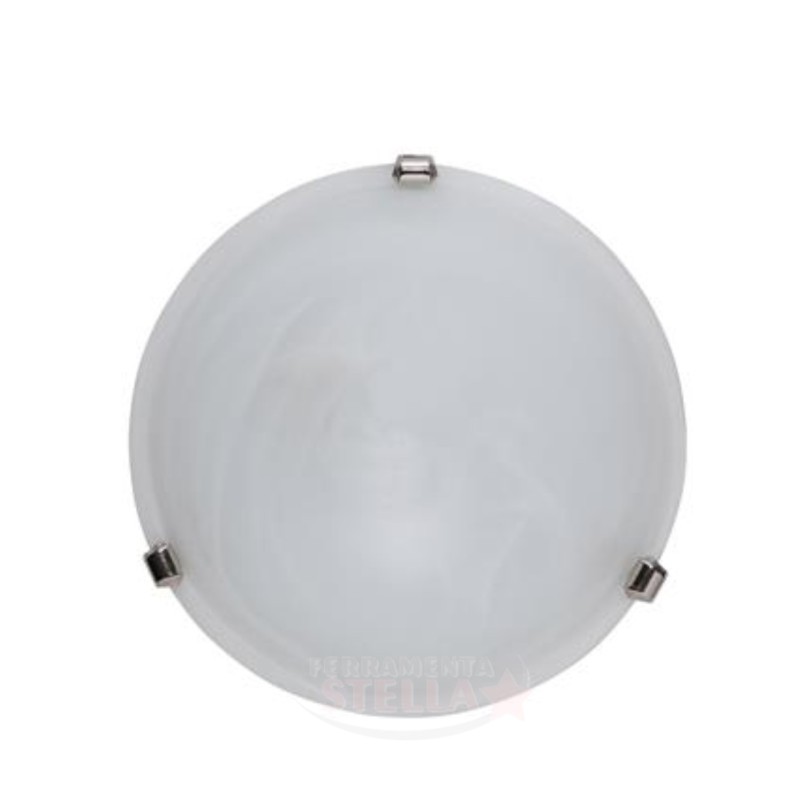 PLAFONIERA - IN VETRO APPLIQUE - MODELLO DUNA DIAMETRO 30 CM - COLORE PRINCIPALE BIANCO