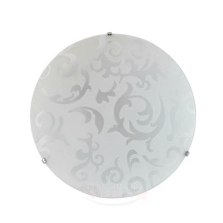 PLAFONIERA - IN VETRO APPLIQUE - MODELLO DUNA DIAMETRO 30 CM - COLORE PRINCIPALE BIANCO