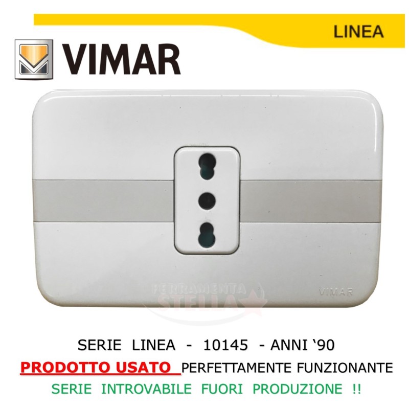 SERIE VIMAR LINEA - PRESA SUPPORTO PLACCA ANNI 90 INTROVABILE