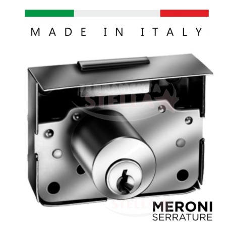 SERRATURA DA APPLICARE MERONI 2203 PER MOBILI CASSETTI ANTA CILINDRO CASSETTO - ENTRATA 25