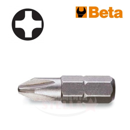 INSERTO BITS PUNTA CROCE ATTACCO 1/4 DA MM 25 AVVITAMENTO - MISURA PH2 - PEZZI 1 - BETA