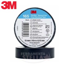 NASTRO ISOLANTE ISOLATO NERO 3M IN PVC ELETTRICISTA TEMFLEX 1500 - 15 mm x 10 MT