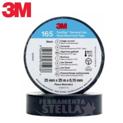 NASTRO ISOLANTE ISOLATO NERO 3M IN PVC ELETTRICISTA TEMFLEX 1500 - 25 mm X 25 MT