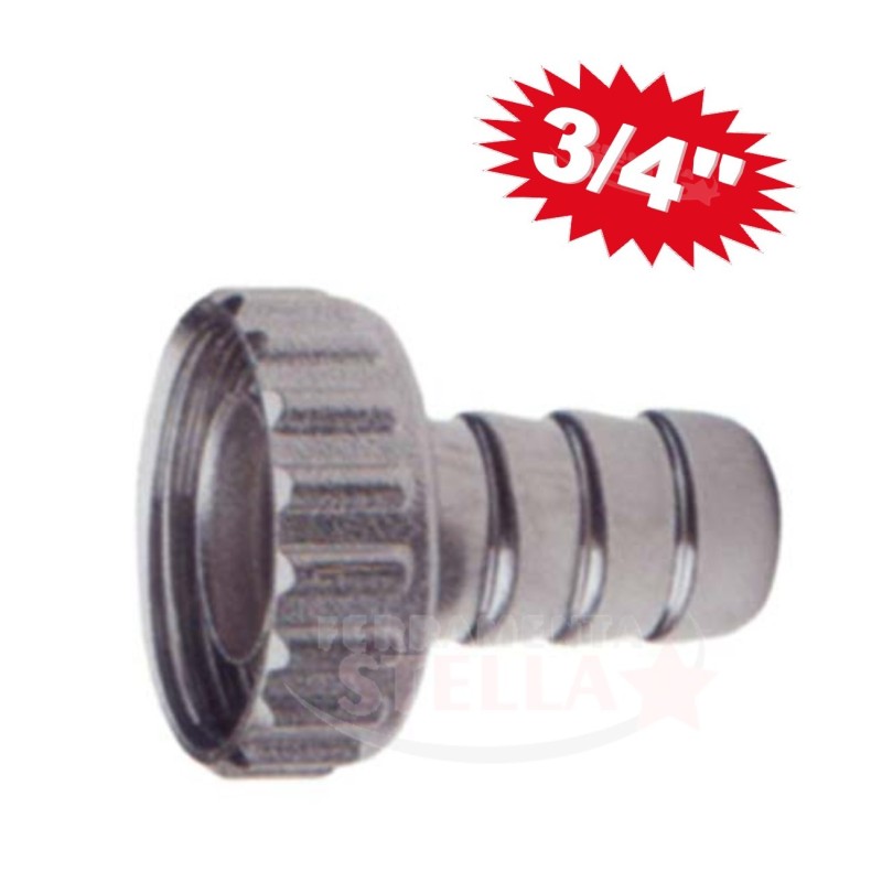 PORTAGOMMA PORTA GOMMA per RUBINETTO pi˘ GHIERA IN OTTONE CROMATO - ATTACCO 3/4''
