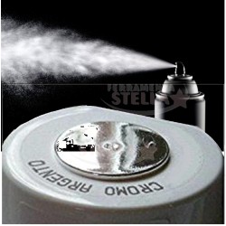 SMALTO SPRAY CROMATURA CROMO LUCIDO ARGENTO x CORNICI OGGETTI D'ARTE 400 ML METAL