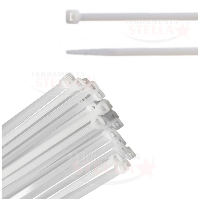 FASCETTA FASCETTE DA CABLAGGIO ELETTRICISTA LEGATURA - BIANCA  - MISURA 3,6 X 140 - CF 100 PZ 