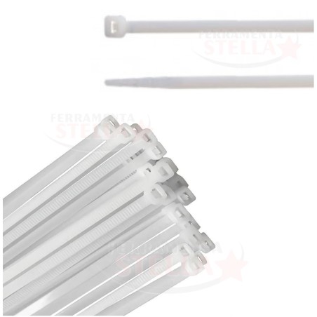 FASCETTA FASCETTE DA CABLAGGIO ELETTRICISTA LEGATURA - BIANCA  - MISURA 3,6 X 140 - CF 100 PZ 