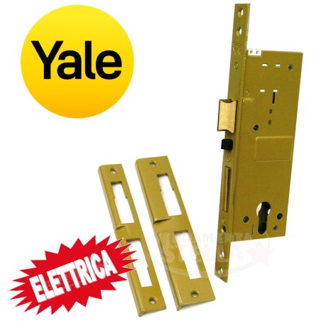 SERRATURA YALE ELETTRICA 688 - ENTRATA 60 LATO DESTRO - PULSANTE E SCIVOLO - x PORTA IN FERRO PORTONCINO INGRESSO DA APPLICARE