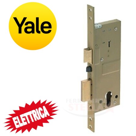 SERRATURA YALE ELETTRICA 688 - ENTRATA 60 LATO DESTRO - PULSANTE E SCIVOLO - x PORTA IN FERRO PORTONCINO INGRESSO DA APPLICARE