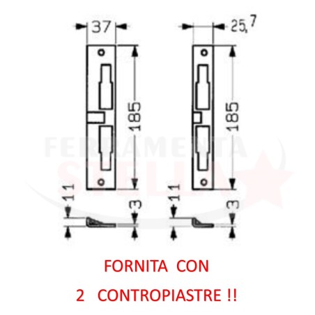 SERRATURA YALE ELETTRICA 688 - ENTRATA 60 LATO DESTRO - PULSANTE E SCIVOLO - x PORTA IN FERRO PORTONCINO INGRESSO DA APPLICARE