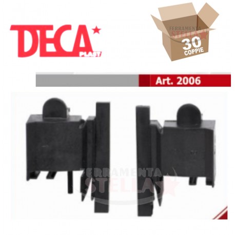 TAPPO COPPIA TAPPI DI RIPORTO PER PROFILI R 40 R40  - COLORE NERO - DECA PLAST