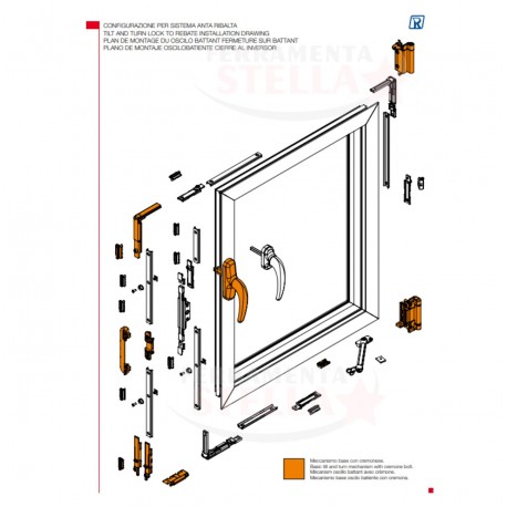 KIT ANTA E RIBARLA PER r40 - R 40 COLORE BIANCO 1013 - FONDERIA RAGNI ART. 400 PER ALLUMINIO E FERRO