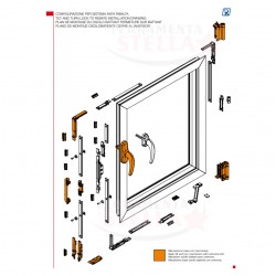KIT ANTA E RIBARLA PER r40 - R 40 COLORE BIANCO 1013 - FONDERIA RAGNI ART. 400 PER ALLUMINIO E FERRO 2