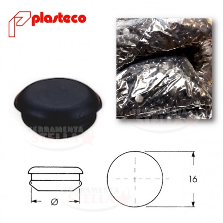 TAPPO COPRIFORO COPRIVITE x SERRAMENTI IN ALLUMINIO - COLORE NERO - PLASTECO - OFFERTA 1000 PZ