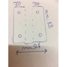 COPPIA CERNIERE MINI MICRO PICCOLE - ALA PIANA 2 / 4 FORI - IN PVC NERO / MARRONE - DESTRA E SINISTRA