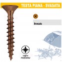 VITI VITE TRUCIOLARE PER LEGNO TESTA PIANA BRONZATA A CROCE TPS