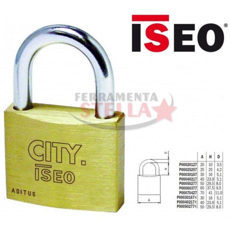 Lucchetto ottone mm 30 cancello catena iseo | ferramentastella.it