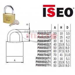 Lucchetto arco ottone mm 25 cancello armadietto | ferramentastella.it 2