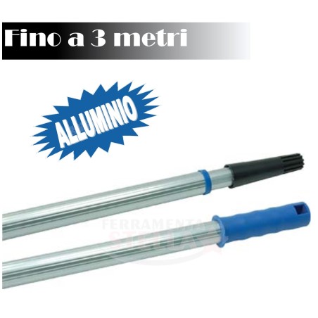 Manico asta telescopico per rullo 3 m alluminio | ferramentastella.it