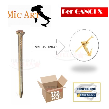 CCHIODI PUNTE PUNTO PER GANCI X quadri | ferramentastella.com