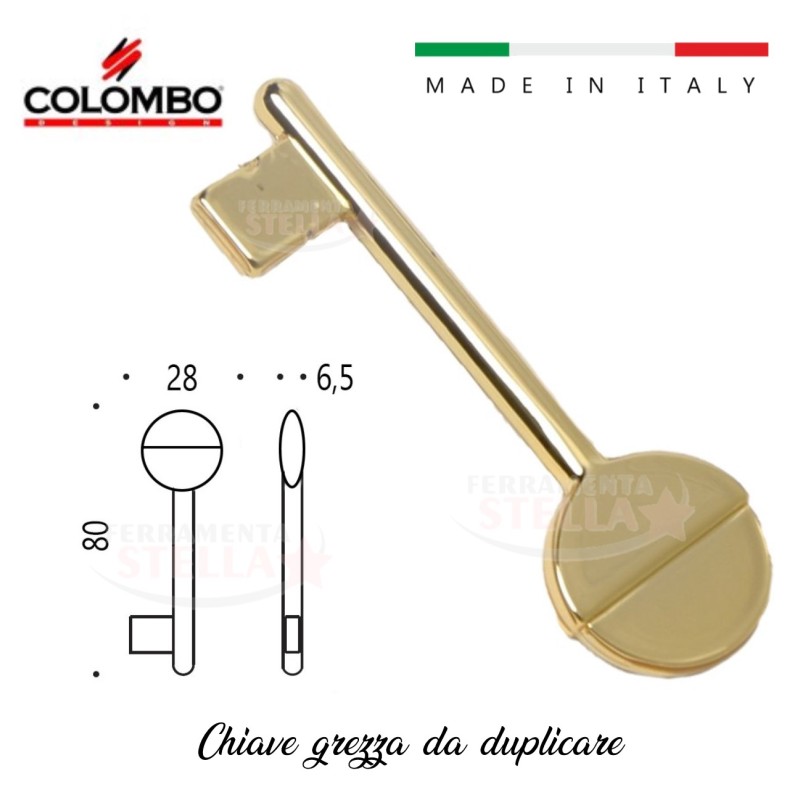 CHIAVE VERGINE DUPLICABILE NEUTRA PORTA PORTE