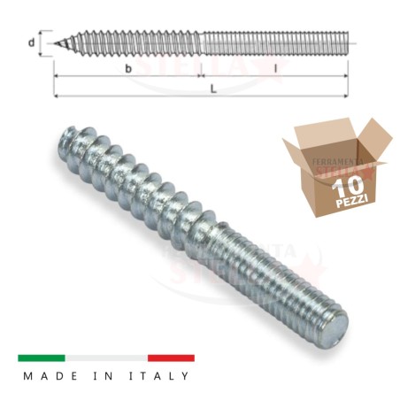 VITI VITE DI GIUNZIONE DOPPIA FILETTATURA - ferramentastella.com