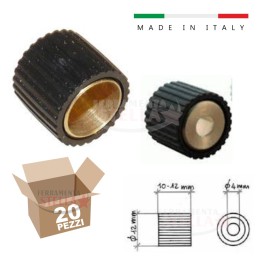 SOSTEGNI OTTONE CON GOMMA 10x12 - COLORE MARRONE NOCE 2