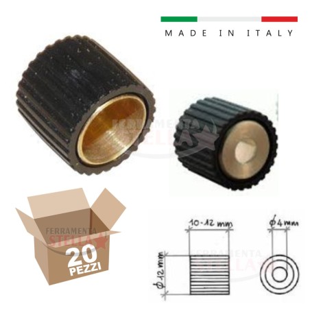 Reggimensola in ottone con gomma 10x12 marrone | ferramentastella.it
