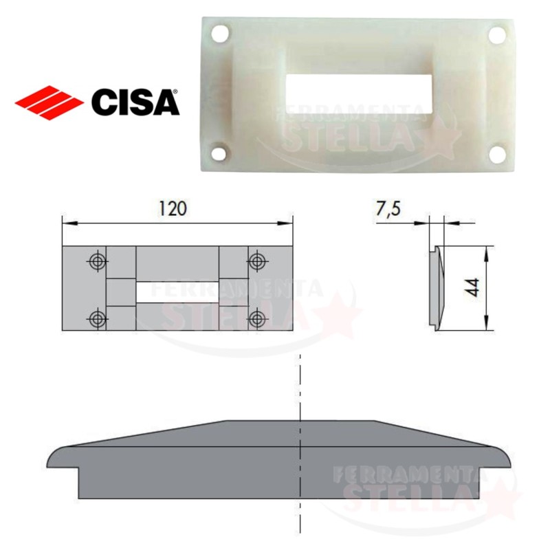 Contropiastra cisa 06072 serratura nylon | ferramentastella.it