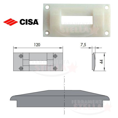Contropiastra cisa 06072 serratura nylon | ferramentastella.it