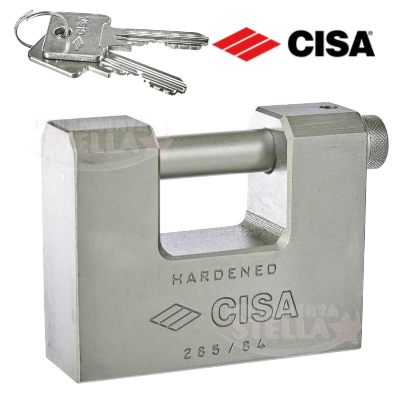 Lucchetto antiscasso corazzato cementato 84 mm | ferramentastella.it