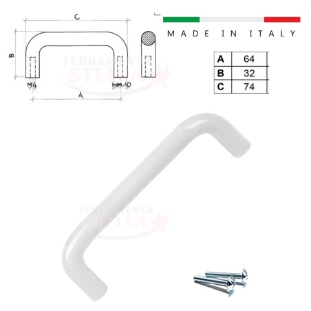 Maniglietta maniglia per cassetti ante in plastica | ferramentastella.it