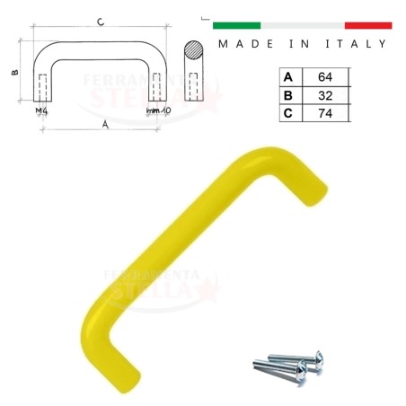 Maniglietta maniglia per cassetti ante - in plastica | ferramentastella.it