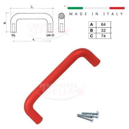 Maniglietta maniglia per cassetti ante - in plastica | ferramentastella.it