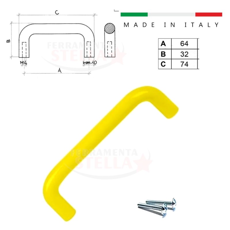 Maniglietta maniglia per cassetti ante - in plastica | ferramentastella.it