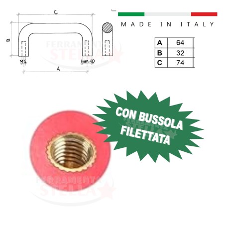 Maniglietta maniglia per cassetti ante - in plastica | ferramentastella.it