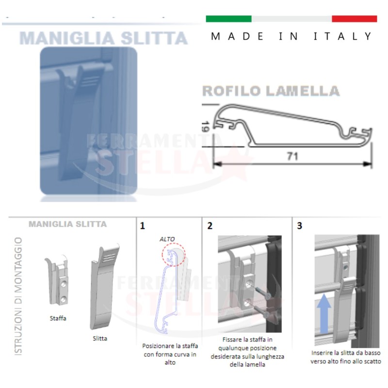 Comando modello sl a slitta per comandi naco | ferramentastella.it