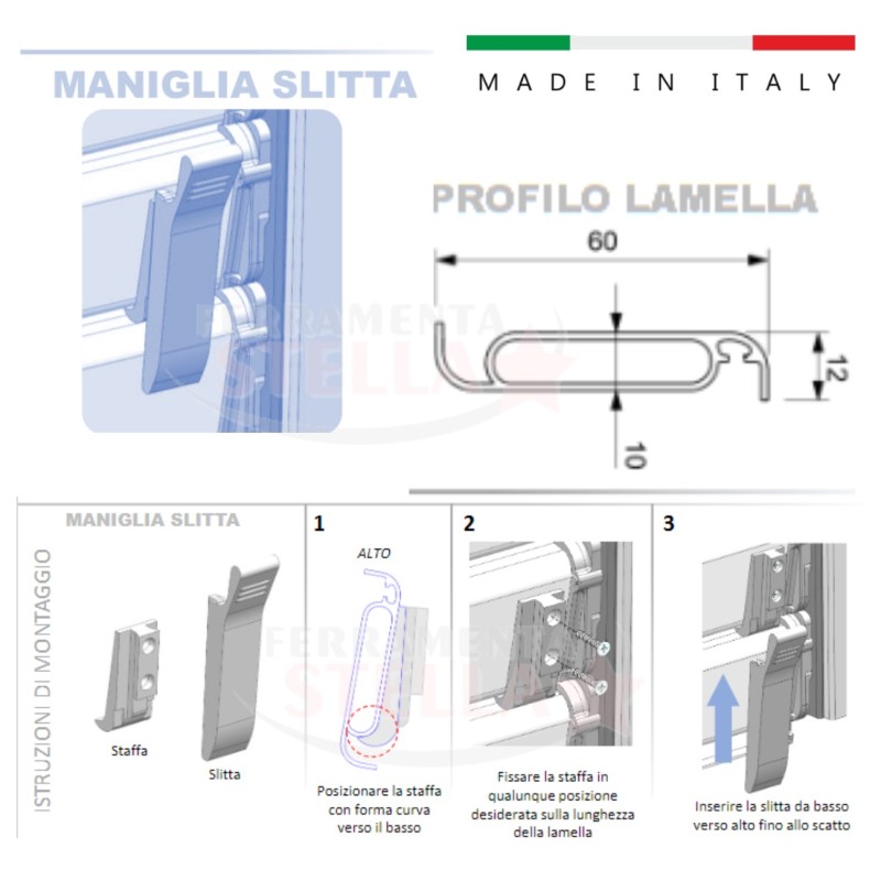 Comando modello sl a slitta per comandi naco | ferramentastella.it