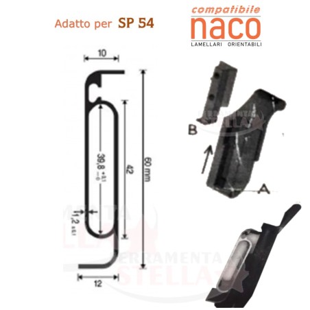 Comando modello sl a slitta per comandi naco | ferramentastella.it