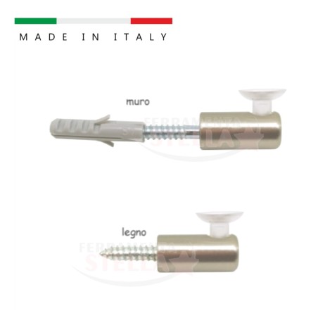 Reggimensola reggivetro ottone cromo satinato | ferramentastella.it