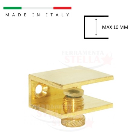 Reggi mensola vetro ottone supporto morsetto | ferramentastella.it