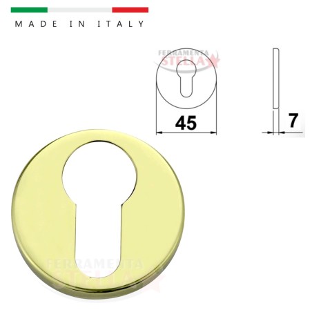 Bocchetta rosetta foro yale  oro | ferramentastella.it